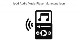 Ipod Audio Music Player Monotone Icon In Powerpoint Pptx Png And Editable Eps Format