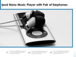 Ipod nano music player with pair of earphones