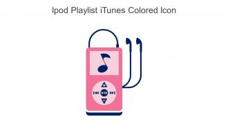 Ipod Playlist Itunes Colored Icon In Powerpoint Pptx Png And Editable Eps Format