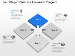 Iq Four Staged Business Innovation Diagram Powerpoint Template
