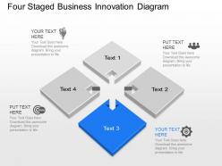 Iq four staged business innovation diagram powerpoint template