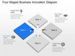 Iq four staged business innovation diagram powerpoint template