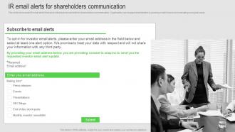 Ir Email Alerts For Shareholders Communication Shareholder Engagement Strategy