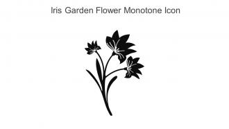 Iris Garden Flower Monotone Icon In Powerpoint Pptx Png And Editable Eps Format