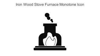 Iron Wood Stove Furnace Monotone Icon In Powerpoint Pptx Png And Editable Eps Format