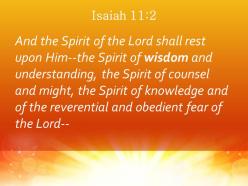Isaiah 11 2 the spirit of the knowledge powerpoint church sermon