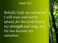 Isaiah 12 2 my defense he has become powerpoint church sermon