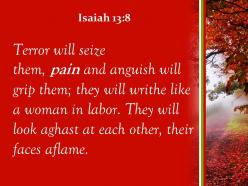 Isaiah 13 8 they will writhe like a woman powerpoint church sermon