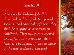 Isaiah 13 8 they will writhe like a woman powerpoint church sermon