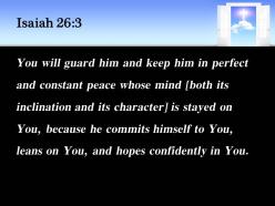 Isaiah 26 3 you will keep in perfect power powerpoint church sermon