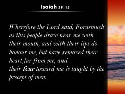 Isaiah 29 13 their hearts are far from me powerpoint church sermon