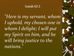 Isaiah 42 1 bring justice to the nations powerpoint church sermon