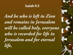 Isaiah 4 3 all who are recorded among powerpoint church sermon