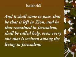 Isaiah 4 3 all who are recorded among powerpoint church sermon