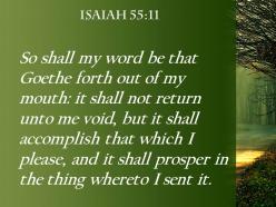 Isaiah 55 11 it will not return to me powerpoint church sermon