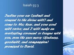 Isaiah 55 3 my faithful love promised to david powerpoint church sermon