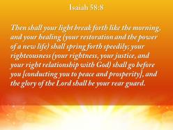 Isaiah 58 8 the lord will be your powerpoint church sermon