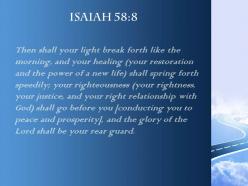 Isaiah 58 8 the lord will be your rear powerpoint church sermon