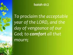 Isaiah 61 2 our god to comfort all who powerpoint church sermon