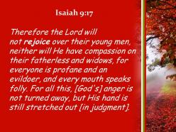 Isaiah 9 17 his hand is still upraised powerpoint church sermon