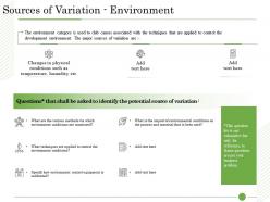 Ishikawa analysis organizational sources of variation environment environment conditions ppts ideas