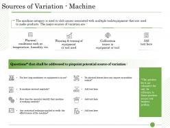 Ishikawa analysis organizational sources of variation machine pinpoint potential ppt microsoft