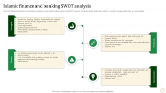 Islamic Finance And Banking SWOT Analysis Halal Banking Fin SS V