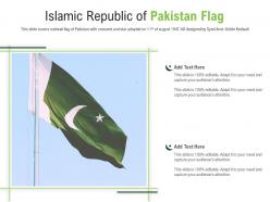 Islamic republic of pakistan flag powerpoint presentation ppt template