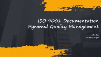ISO 9001 Documentation Pyramid Quality Management PPT Information AT