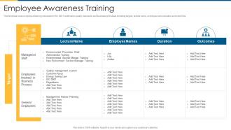 Iso 9001 employee awareness training