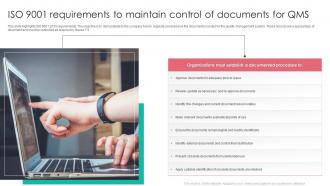 Iso 9001 Requirements To Maintain Control Of Documents For QMS