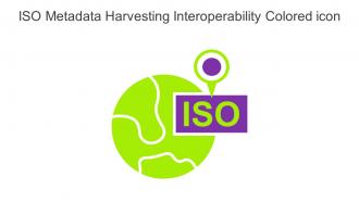 ISO Metadata Harvesting Interoperability Colored Icon In Powerpoint Pptx Png And Editable Eps Format