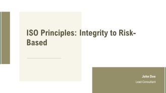 ISO Principles Integrity To Risk Based PPT Summary AT