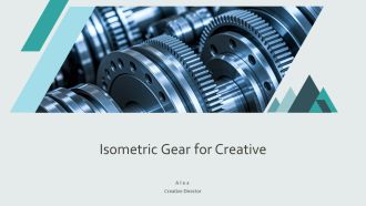 Isometric Gear For Creative PPT Designs AT