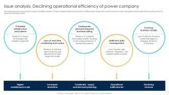 Issue Analysis Declining Operational Efficiency Of Power Company Enabling Growth Centric DT SS