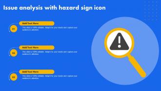 Issue Analysis With Hazard Sign Icon