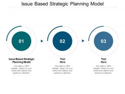 Issue based strategic planning model ppt powerpoint presentation infographic template designs cpb