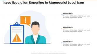 Issue escalation reporting to managerial level icon