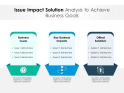 Issue Impact Solution Analysis To Achieve Business Goals
