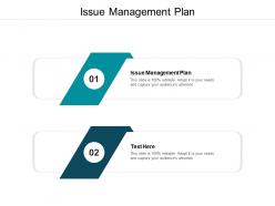Issue management plan ppt powerpoint presentation slides shapes cpb