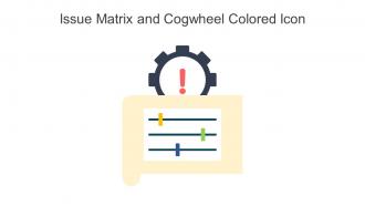 Issue Matrix And Cogwheel Colored Icon In Powerpoint Pptx Png And Editable Eps Format