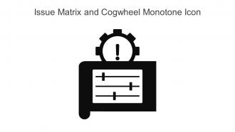 Issue Matrix And Cogwheel Monotone Icon In Powerpoint Pptx Png And Editable Eps Format