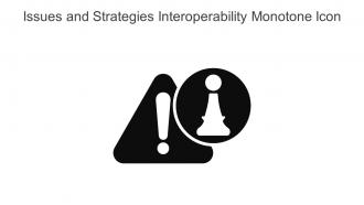 Issues And Strategies Interoperability Monotone Icon In Powerpoint Pptx Png And Editable Eps Format