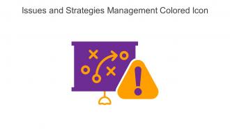 Issues And Strategies Management Colored Icon In Powerpoint Pptx Png And Editable Eps Format