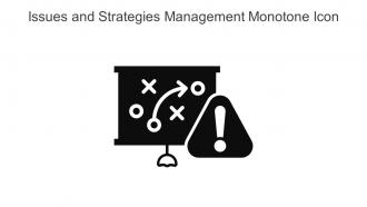 Issues And Strategies Management Monotone Icon In Powerpoint Pptx Png And Editable Eps Format