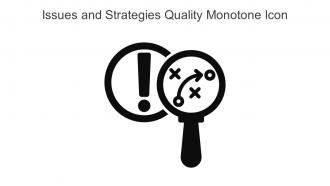 Issues And Strategies Quality Monotone Icon In Powerpoint Pptx Png And Editable Eps Format