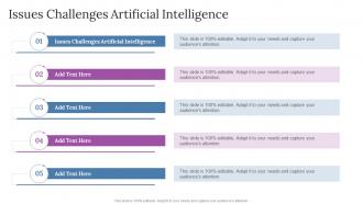 Issues Challenges Artificial Intelligence In Powerpoint And Google Slides Cpb