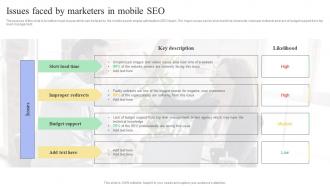 Issues Faced By Marketers In Mobile SEO Mobile SEO Guide Internal And External Measures To Optimize