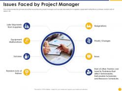 Issues faced by project manager escalation project management ppt rules