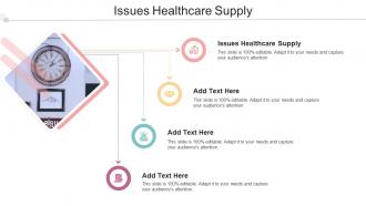 Issues Healthcare Supply In Powerpoint And Google Slides Cpb